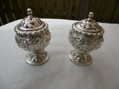 1828 fine pair of George 111 silver peppers by C C 112g