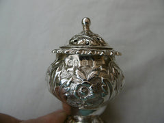 1828 fine pair of George 111 silver peppers by C C 112g