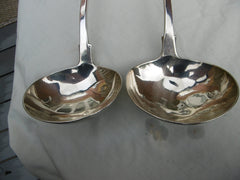 1829 Very rare pair of York Soup ladles with town mark by BCN 476 Grams period crest