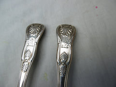 1831 top quality pair of Kings pattern mustard spoons by William Ely gilded bowls