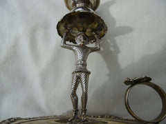 1831 beautiful William 1V Harlequin chamber or taper stick by J Tearle