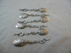 1834 fine set of 6 cast teaspoons in the 18th century style 80 grams