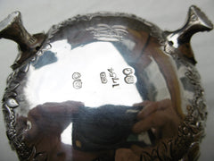 1839 beautiful early Victorian silver bowl in Teniers style by CG see photos 160g