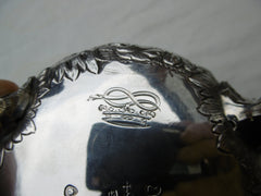 1839 beautiful early Victorian silver bowl in Teniers style by CG see photos 160g