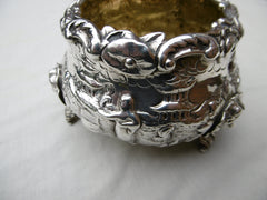 1839 beautiful early Victorian silver bowl in Teniers style by CG see photos 160g