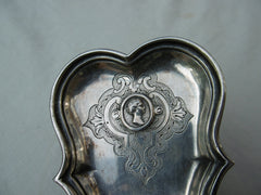 1841 stunning silver snuffer stand and snuffers , unusual design see photos