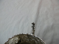1869 beautiful rare Teniers style silver bowl, great detail 170g