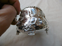 1869 beautiful rare Teniers style silver bowl, great detail 170g
