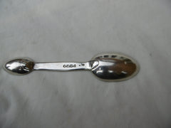 1872 rare silver Medicine spoon by George Adams lovely decoration