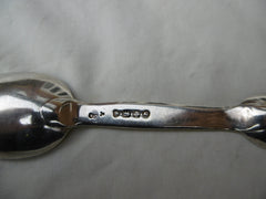 1872 rare silver Medicine spoon by George Adams lovely decoration