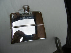1940 fine Scottish silver hip flask by Hamilton and Inches in original box