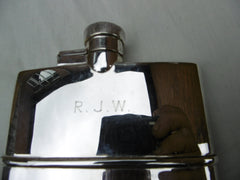 1940 fine Scottish silver hip flask by Hamilton and Inches in original box