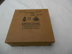 1940 fine Scottish silver hip flask by Hamilton and Inches in original box