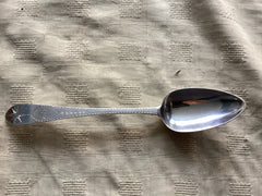1794 excellent Georgian Irish bright cut star serving spoon by J Shiels 25cms 81g