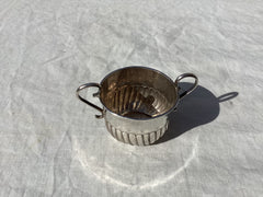 1690 very interesting silver miniature porringer by maker BH