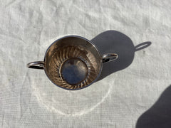 1690 very interesting silver miniature porringer by maker BH