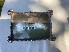 1761 really fine Georgian silver tea caddy by Peter Gillois great crests 360g