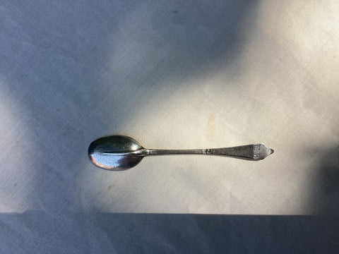 1700 rare provincial dognose snuff spoon by maker PP