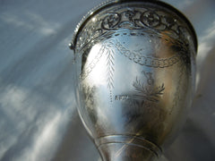 1790 very pretty Georgian silver swing handled basket by William Plummer