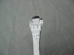 1681 lovely provincial trefid with great dated owners initials 33 grams