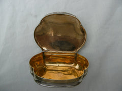 1730 fine large silver snuff box by RW lovely mirror initials 70g
