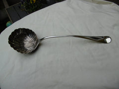 1750 impressive George 11 Rococo soup ladle with stunning Armorial 165g