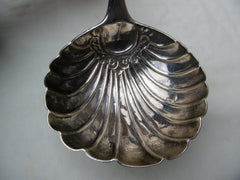 1750 impressive George 11 Rococo soup ladle with stunning Armorial 165g