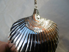 1790 lovely Georgian Irish soup ladle with Bright cut Star decoration by John Power 166g