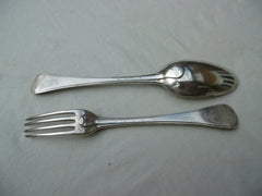 1750 very rare Hanoverian Thread Shell and Drop De Lamerie pattern historic crest see photos