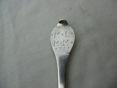 1711 rare provincial Dognose tablespoon possibly East Anglia 42g dated 1711