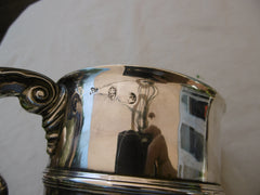 1750 rare Georgian Irish silver cup by William Townsend nice crest 390g
