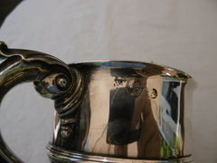 1750 rare Georgian Irish silver cup by William Townsend nice crest 390g