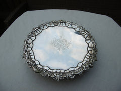 1760 fine Georgian Irish salver by William Homer with great Armorial crest 400g