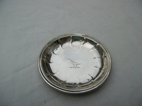 1760 fine Irish Georgian Irish dish or stand by Robert Calderwood lovely Bird crest 65g