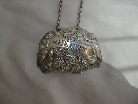 1834 nice William 1V Irish Baccus wine label Sherry