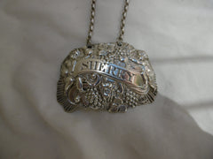 1834 nice William 1V Irish Baccus wine label Sherry