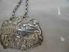 1834 nice William 1V Irish Baccus wine label Sherry