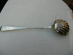 1755 rare George 11 Scottish soup ladle with twisted handle by Lothian & Robertson