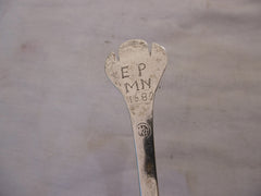 1689 very rare Exeter trefid spoon town mark 5 times dated 1689