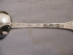 1689 very rare Exeter trefid spoon town mark 5 times dated 1689
