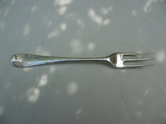 1760 rare Georgian 3 pronged silver dessert fork 27g
