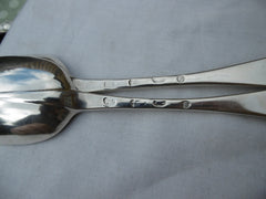 1721 very rare pair of Glasgow Rat tail Tablespoons by Robert Luke