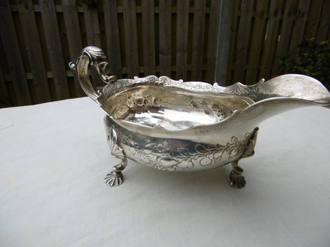 1760 very rare Glasgow  Georgian sauce boat by Milne and Campbell 235g