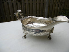 1760 very rare Glasgow  Georgian sauce boat by Milne and Campbell 235g