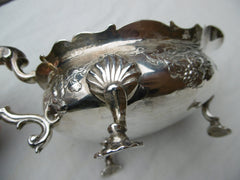 1760 very rare Glasgow  Georgian sauce boat by Milne and Campbell 235g