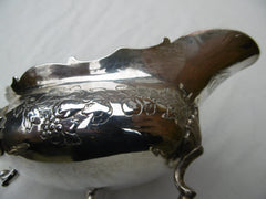 1760 very rare Glasgow  Georgian sauce boat by Milne and Campbell 235g