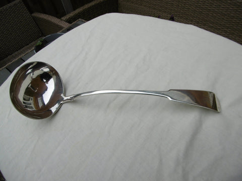 1820 rare Scottish provincial Inverness large soup ladle by Jamieson and Naughton 215g