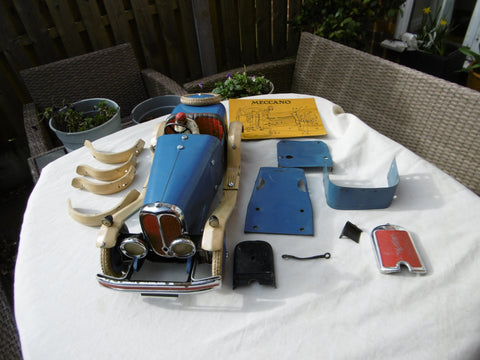 1935 rare complete Meccano no2 constructor car with original driver for sale