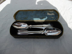 1820 fine set of 8 cased Montrose teaspoons by John Sturrock 155g