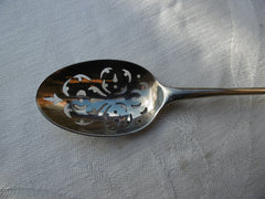 1751 fine Georgian silver Mote spoon by IL lovely pierced decoration